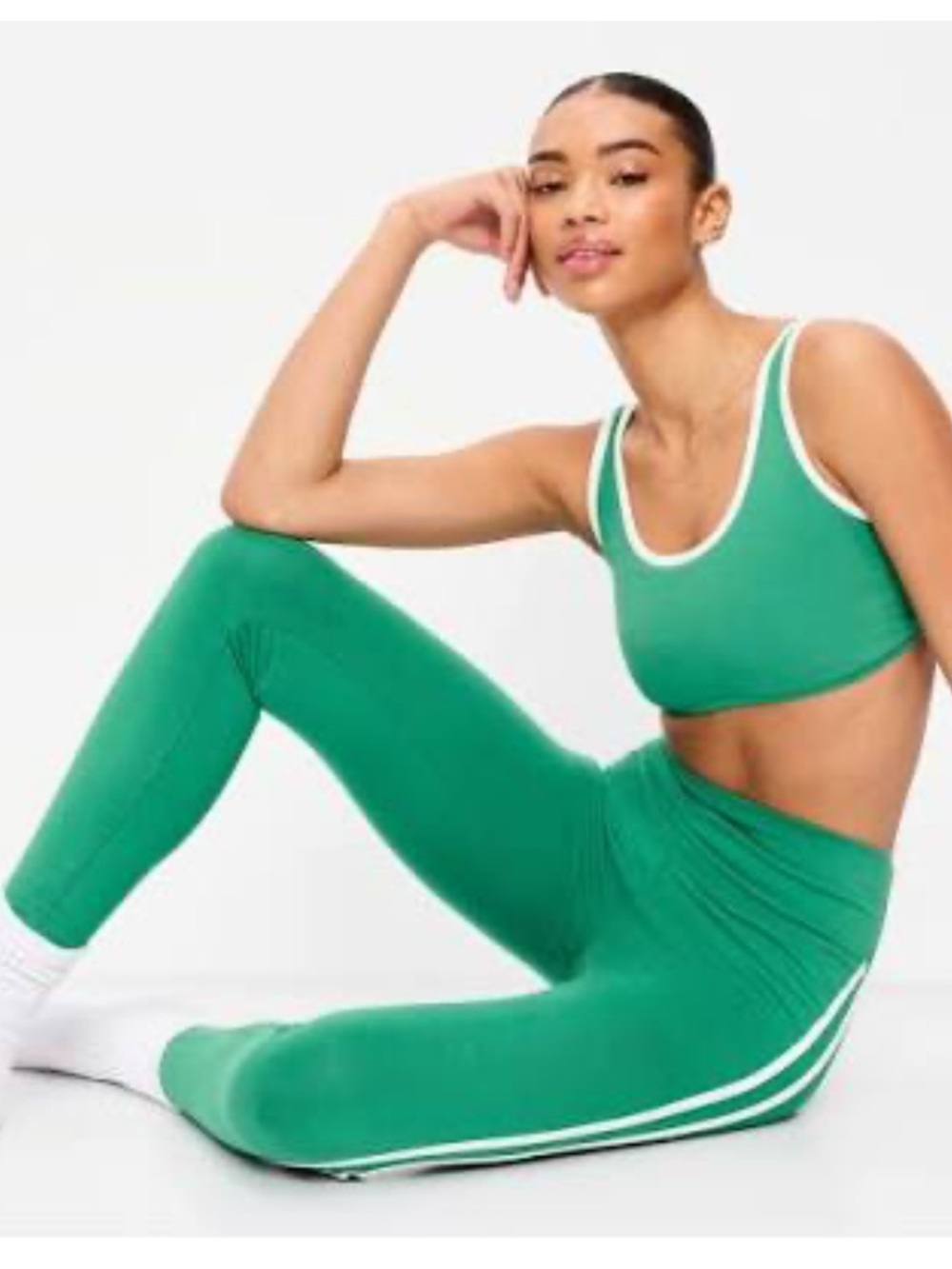 Old Navy PowerChill Side-Striped Leggings & Tank Matching Set size XS Grey NWOT